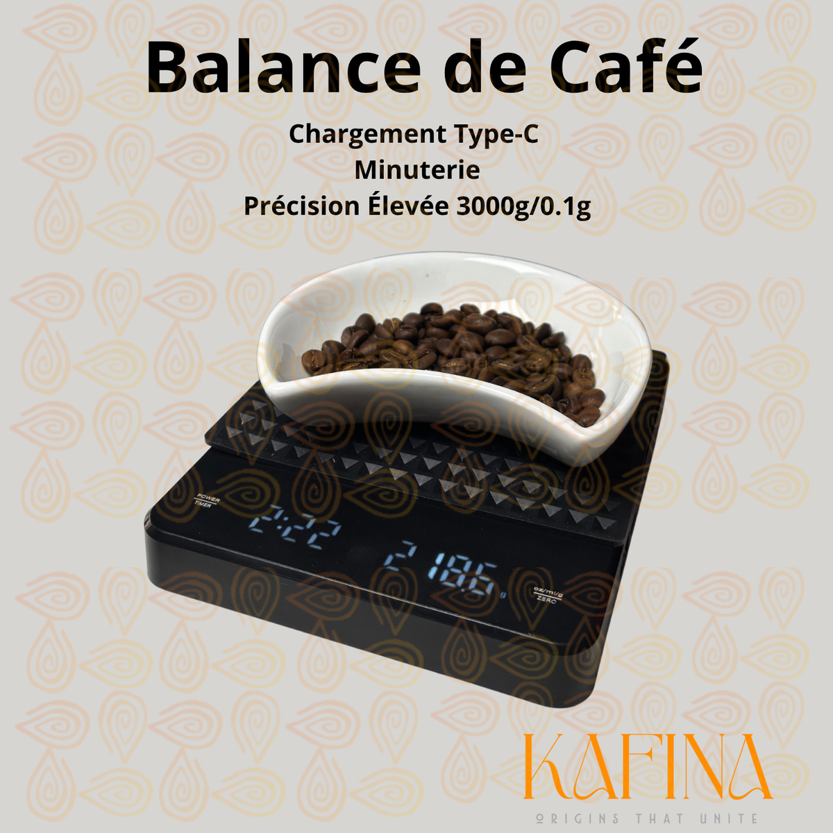 Balance de préparation Kafina – 0,1 g + minuterie