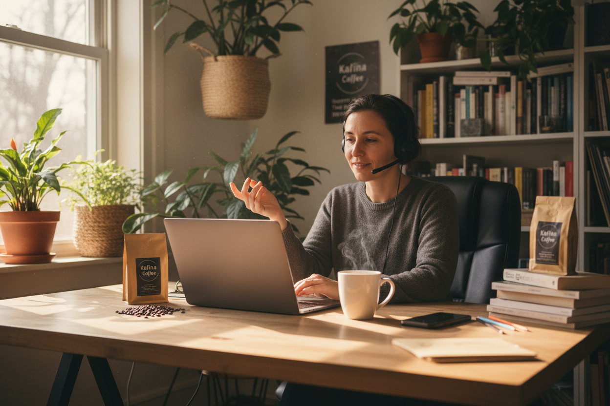 algo mas realista, puede ser una oficina en una casa y que no paresca IA